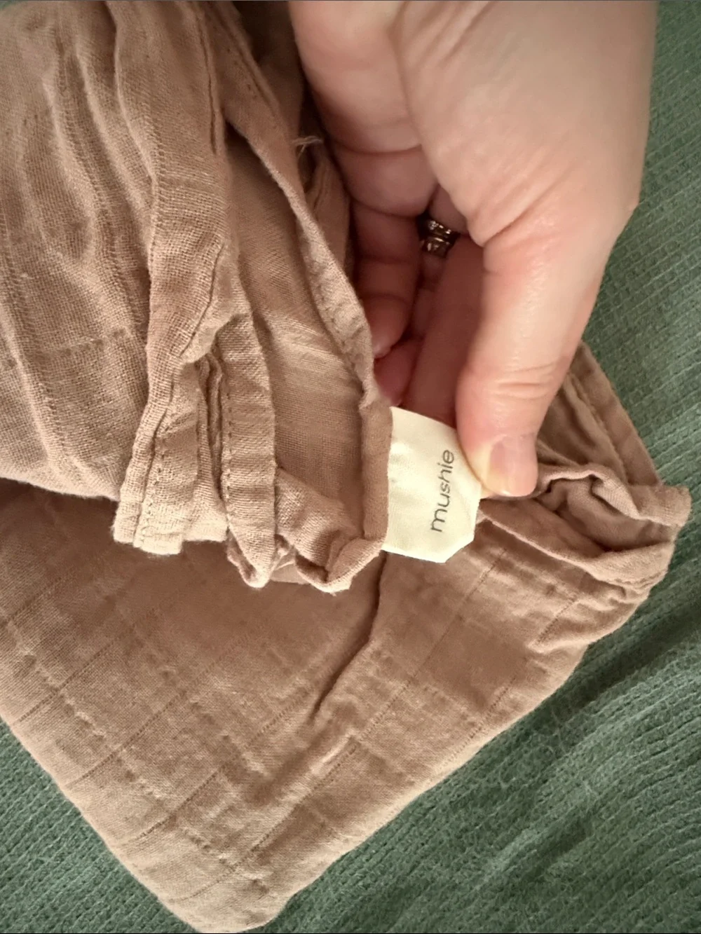 Soft Muslin Baby Swaddle Blanket - Dusty Rose